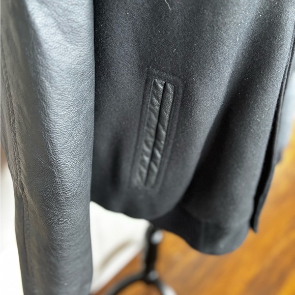 Vintage Leather and Wool Bomber Jacket - Picture 4 of 8